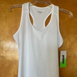 Prince Racerback White Athletic Sleeveless Top-Size SM